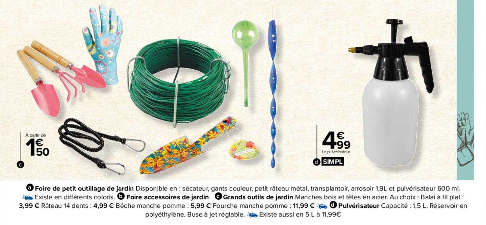 foire de petit outillage de jardin, foire accessoires de jardin, grands outils de jardin, pulvérisateur