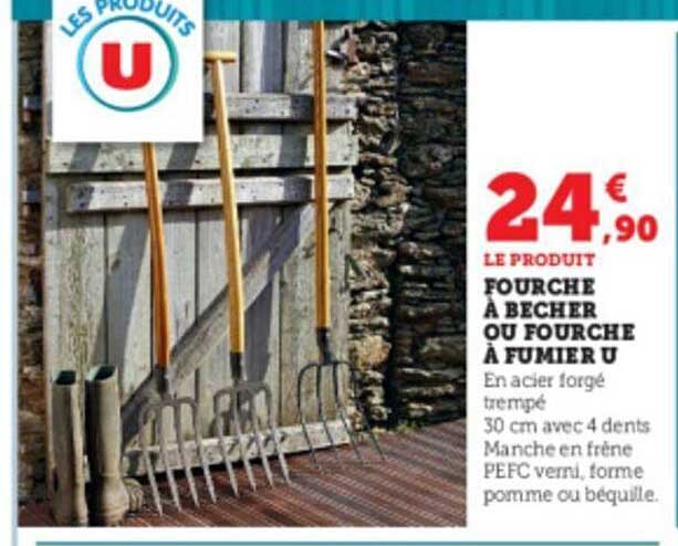 fourche à bêcher ou fourche à fumier u