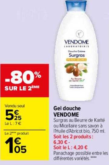 gel douche vendome