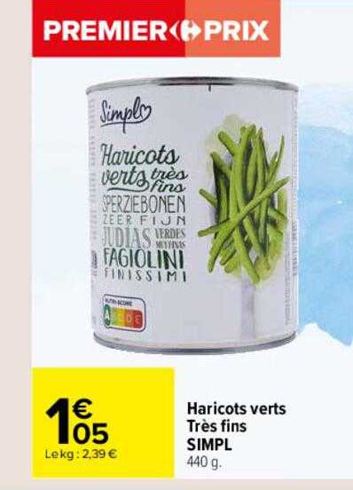 haricots verts très fins simpl