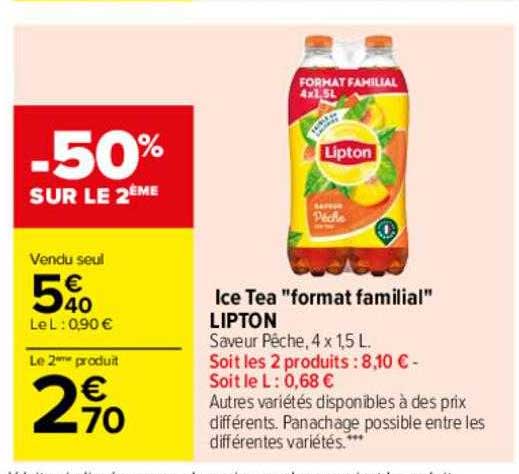 Ice Tea "format Familial" Lipton