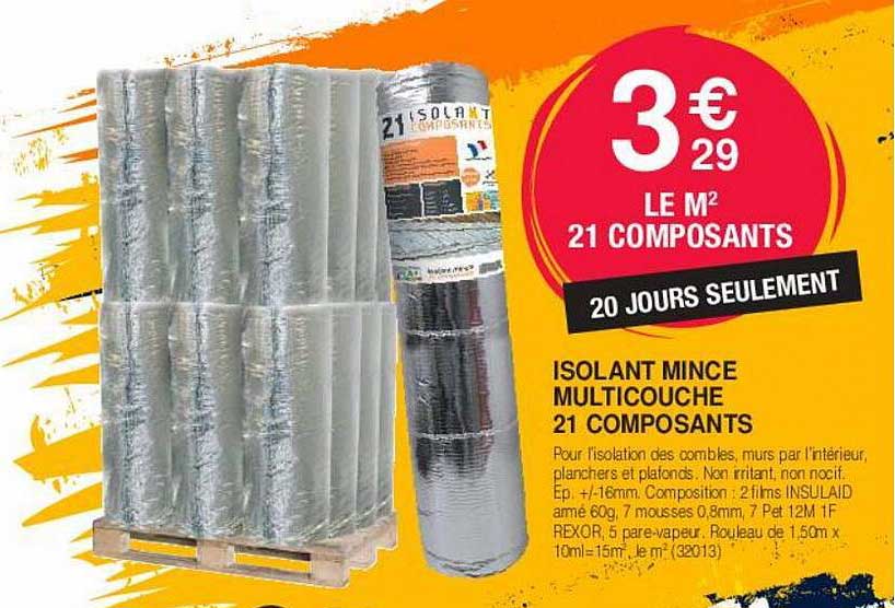 isolant mince multicouche 21 composants