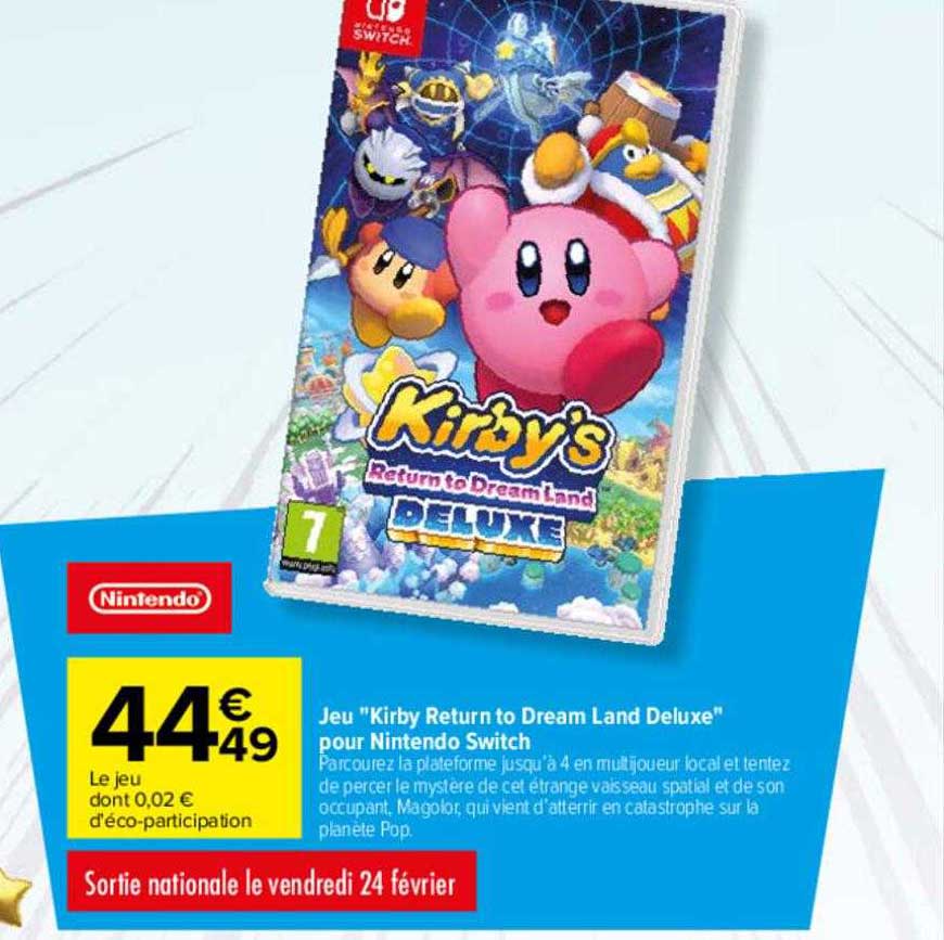 jeu "kirby return to dream land deluxe" pour nintendo switch