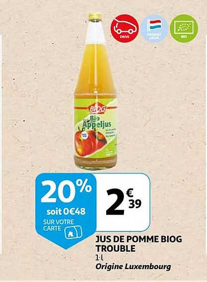jus de pomme biog trouble