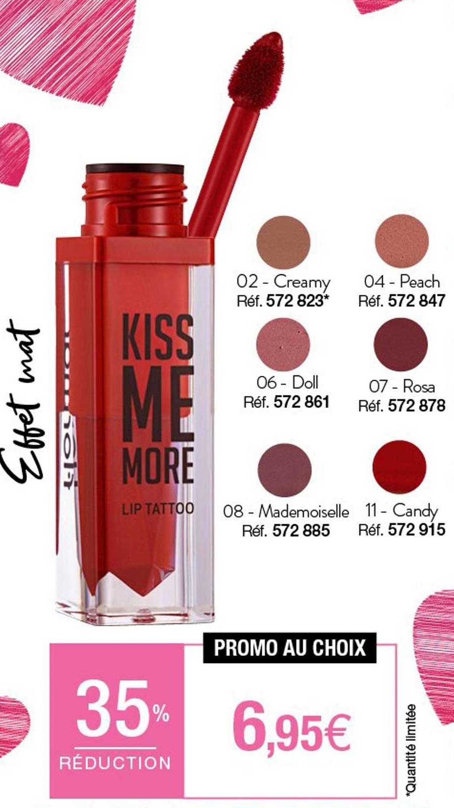 kiss me more lip tattoo