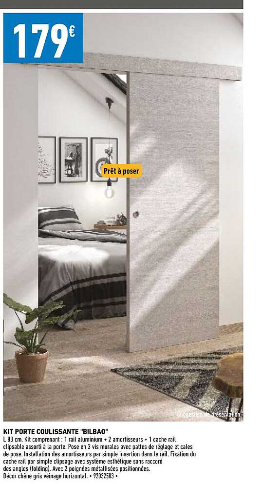 kit porte coulissante "bilbao"