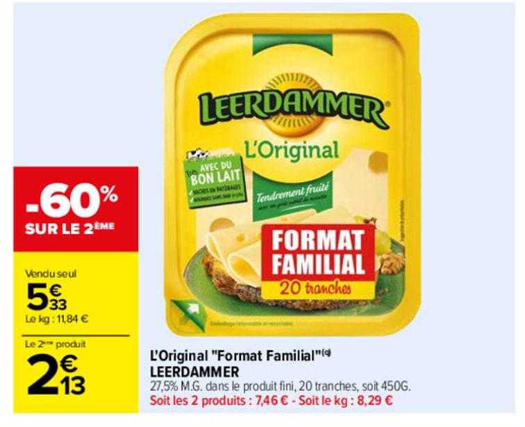 l'original "format familial" leerdammer