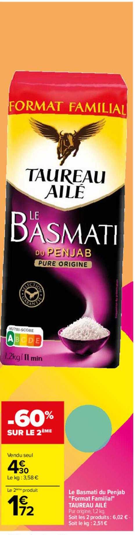 le basmati ou penjab "format familial" taureau ailé