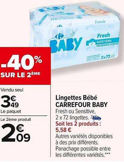 Lingettes Bébé Carrefour Baby