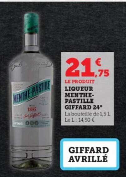 liqueur menthe-pastille giffard 24°