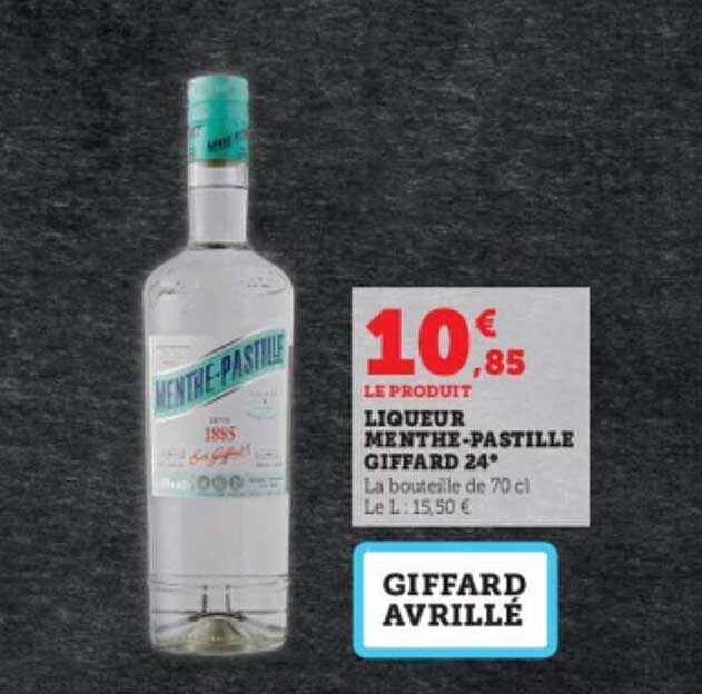 liqueur menthe-pastille giffard 24°