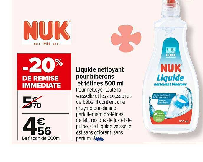 Liquide Nettoyant Pour Biberons Et Tétines Nuk