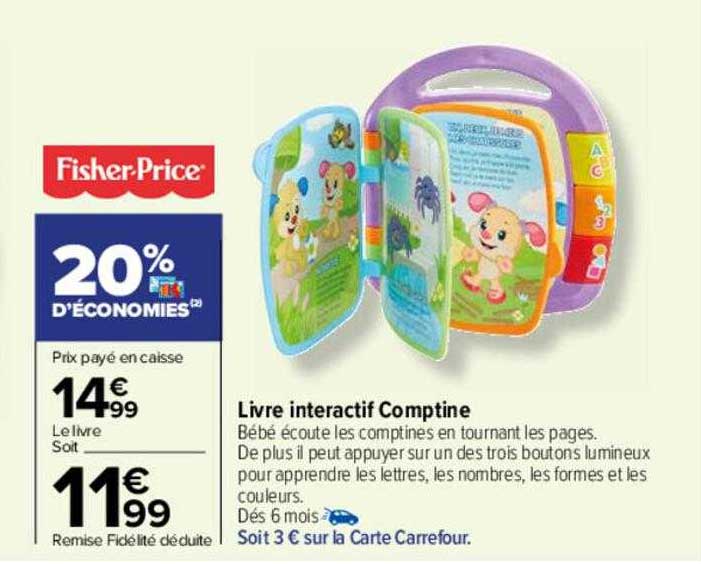 livre interactif comptine fisher-price