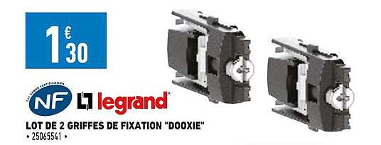 lot de 2 griffes de fixation "dooxie" legrand