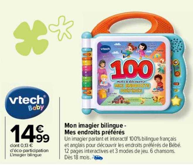 mon imagier bilingue - mes endroits préférés vtech baby