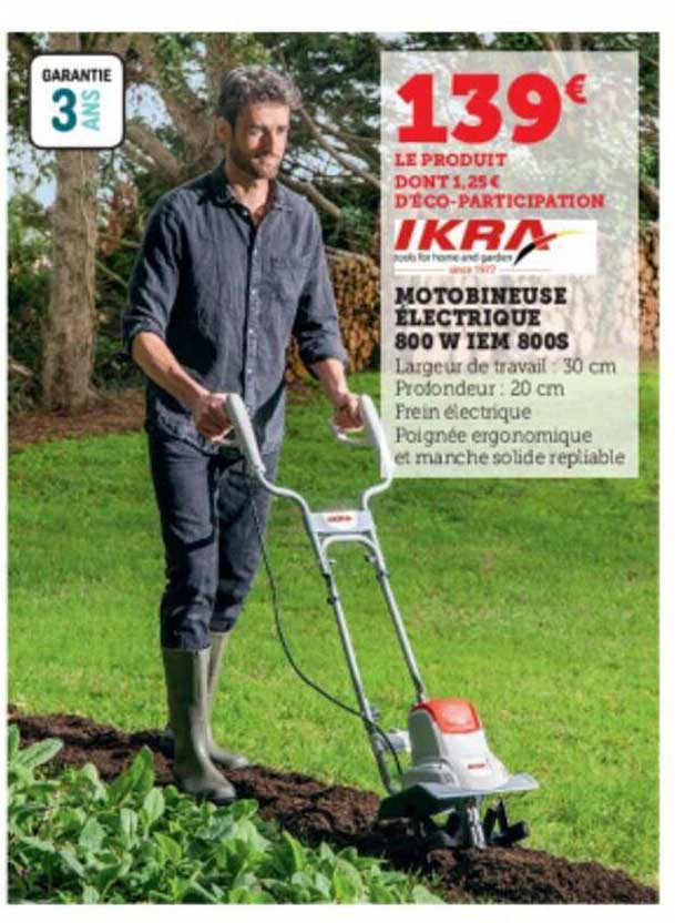 motobineuse électrique 800 w iem 800s