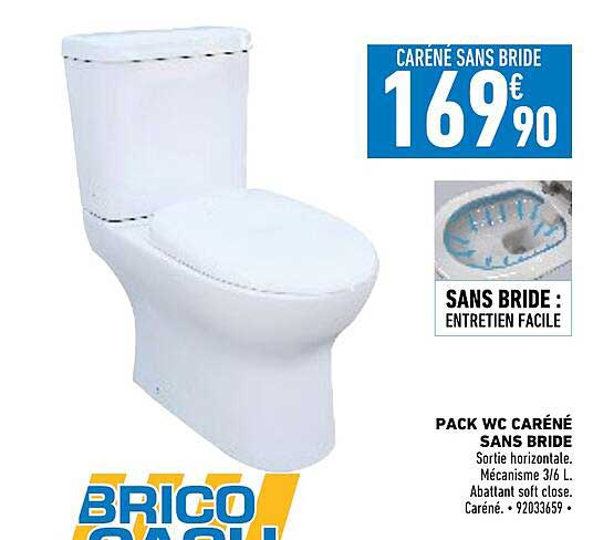 pack wc caréné sans bride