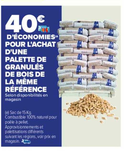 Palette De Granulés De Bois De La Même Référence