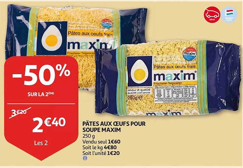 Pâtes Aux Oeufs Pour Soupe Maxim