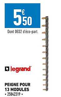 peigne pour 13 modules legrand