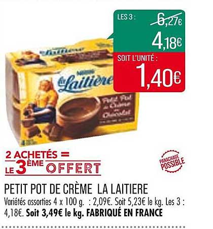 Petit Pot De Crème La Laitière