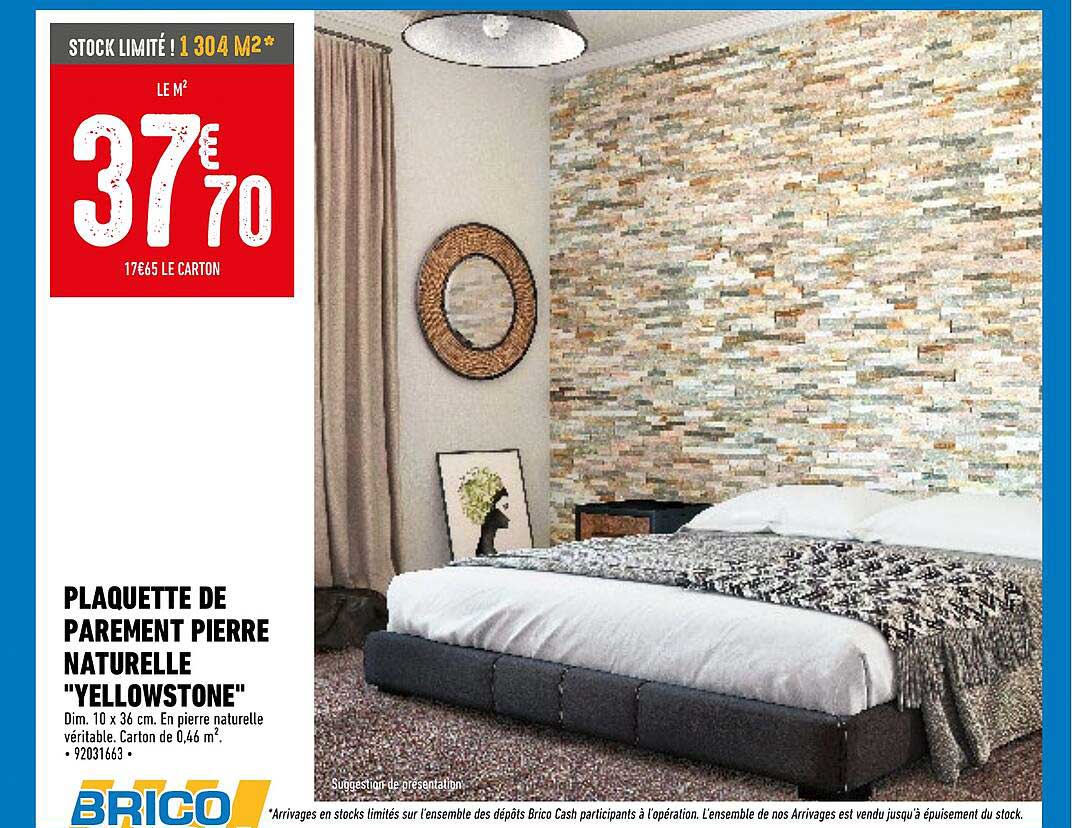 plaquette de parement pierre naturelle "yellowstone"