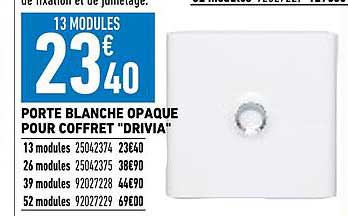 porte blanche opaque pour coffret "drivia"