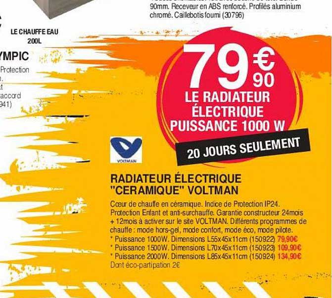 Radiateur électrique "ceramique" Voltman