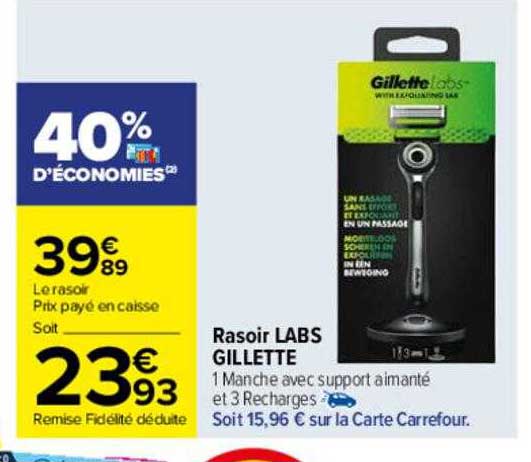 rasoir labs gillette