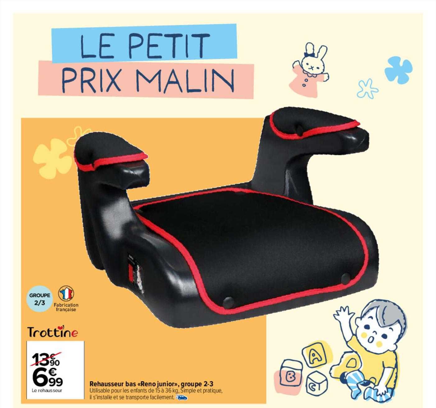 rehausseur bas «reno junior» groupe 2-3 trottine