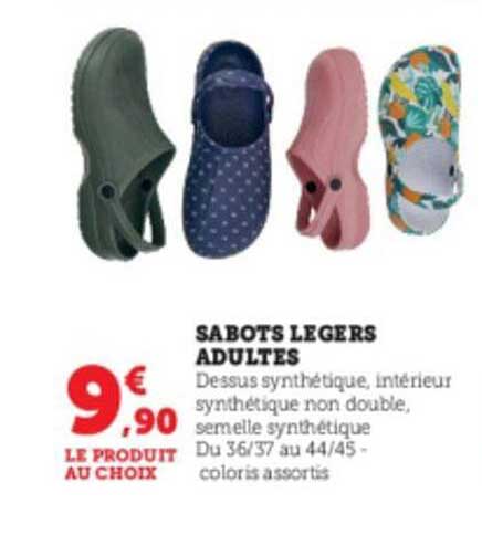 sabots légers adultes