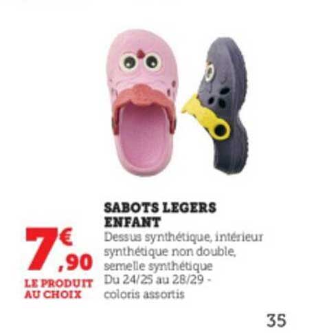 sabots legers enfant