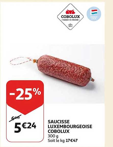 saucisse luxembourgeoise cobolux