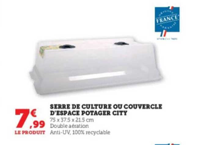 serre de culture ou couvercle d'espace potager city