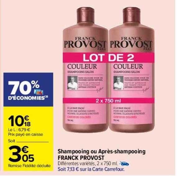 shampooing ou après-shampooing franck provost