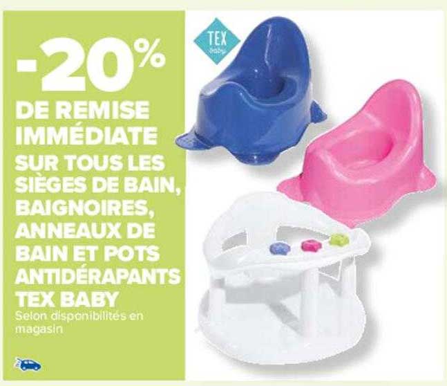 sièges de bain, baignoires, anneaux de bain et pots antidérapants tex baby