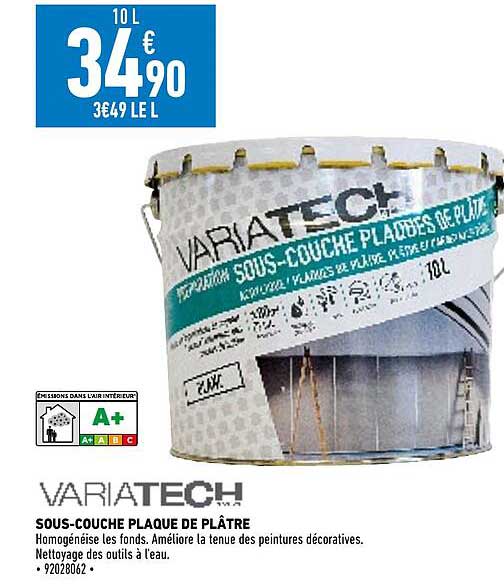 sous-couche plaque de plâtre variatech