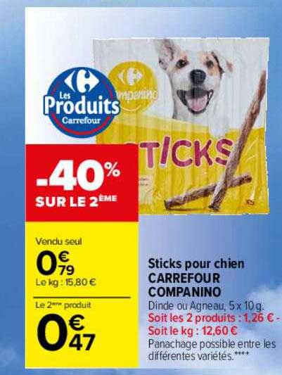 Sticks Pour Chien Carrefour Companino