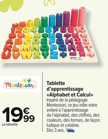 tablette d'apprentissage "alphabet et calcul"