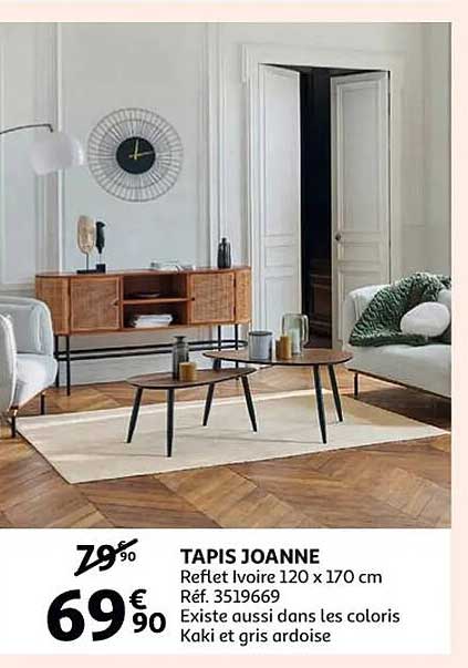 tapis joanne reflet ivoire