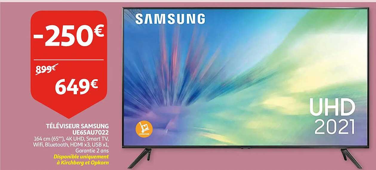 Téléviseur Samsung Ue65au7022