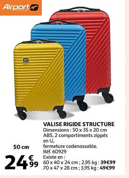 valise rigide structure airport