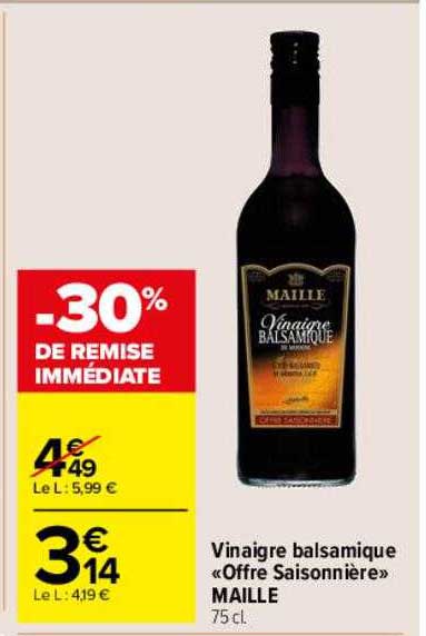 vinaigre balsamique «offre saisonnière» maille