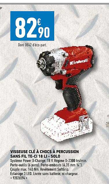 visseuse clé à chocs à percussion sans fil te-ci 18 li - solo