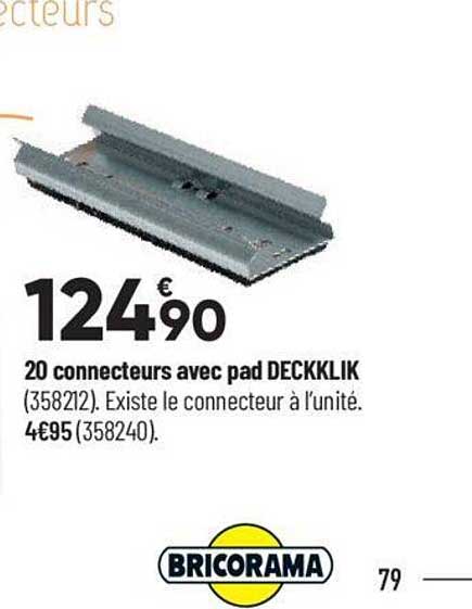 20 connecteurs avec pad deckklik