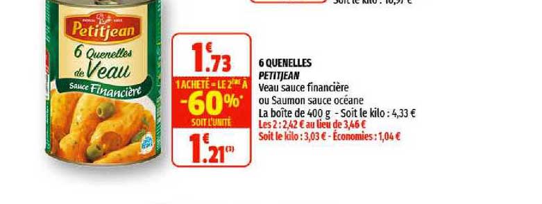 6 quenelles petitjean