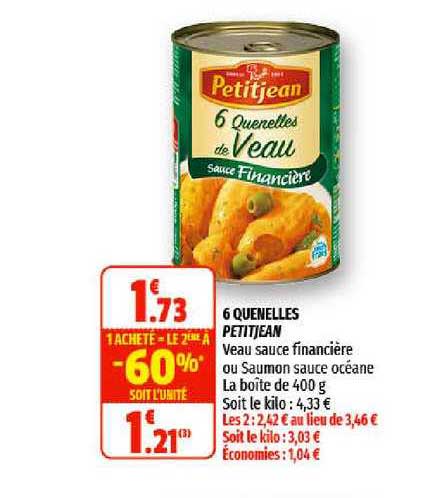 6 quenelles petitjean