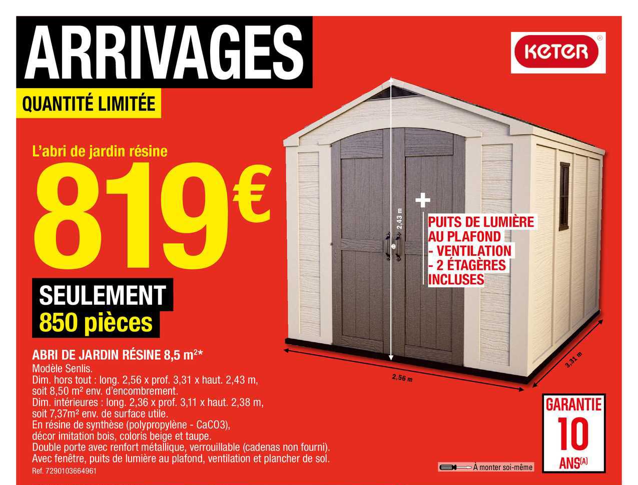 Abri De Jardin Résine 8,5 M2 Keter