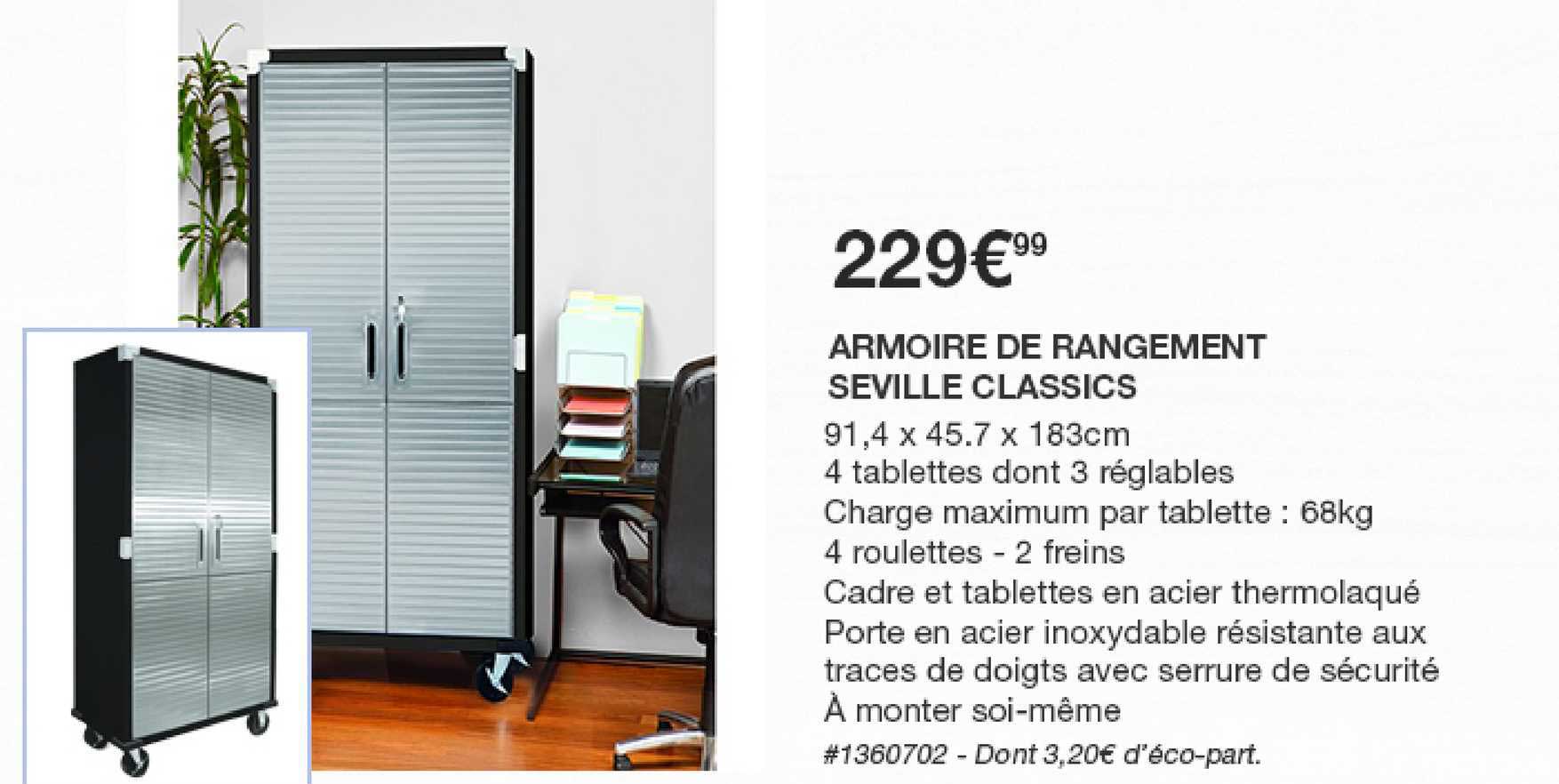 armoire de rangement seville classics