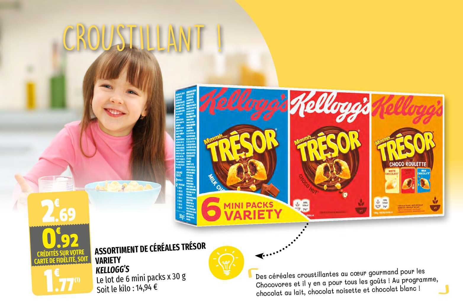 Assortiment De Céréales Trésor Variety Kellogg's